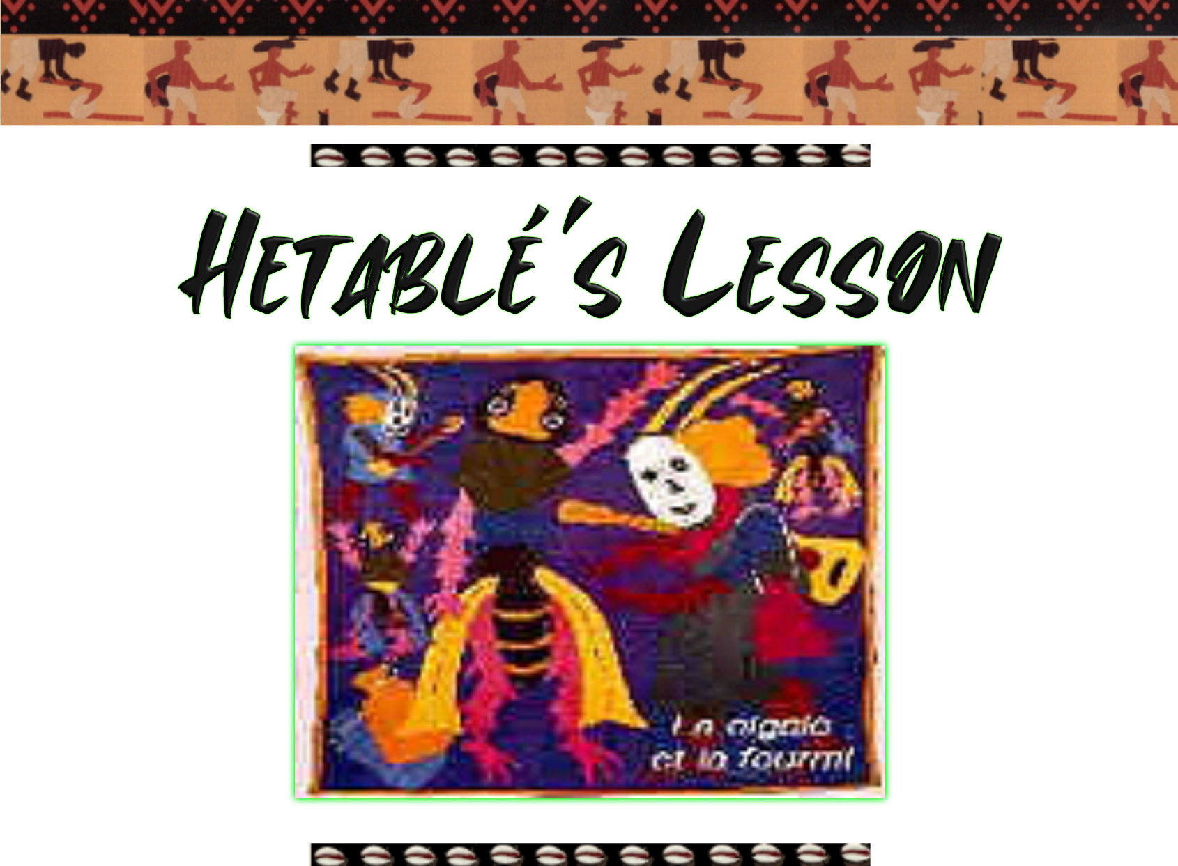 Hetablé's Lesson.